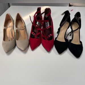 Bundle: Michael Kors Nude pumps +BCBG Red heel & Marc Fisher size 7
